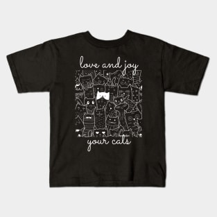 love and joy your cat shirt for your gift Kids T-Shirt